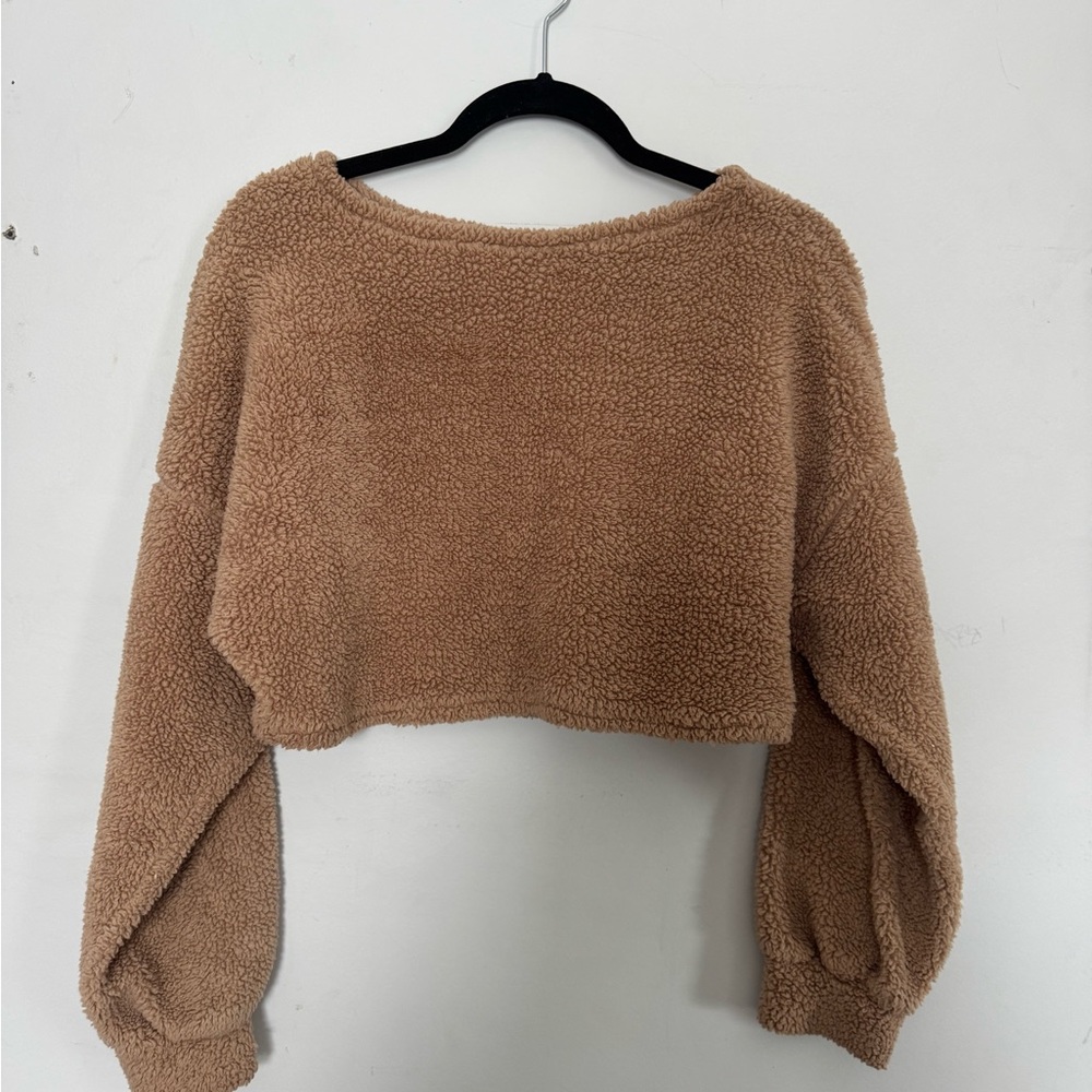 Windsor Warm Brown Cropped Sweater
